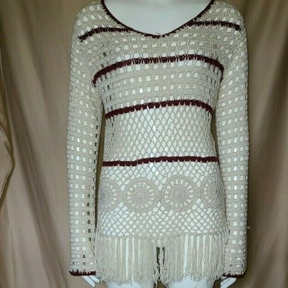 Altar’d State Crochet Knit Top Pullover Hoodie M - Picture 1 of 4